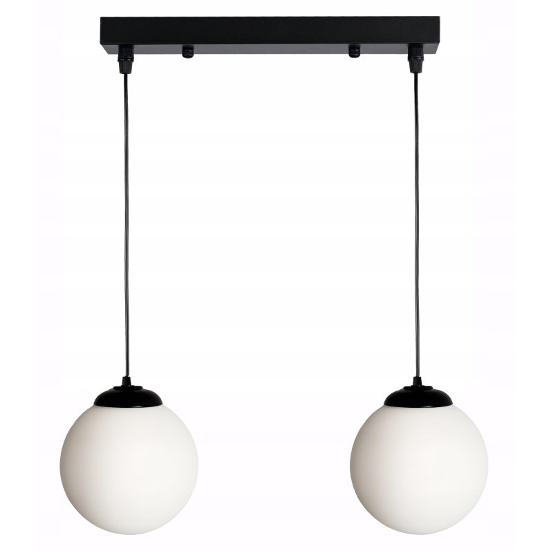 LAMPA WISZĄCA ZWIS ŻYRANDOL SUFITOWY LOFT SZKLANY KLOSZ KULA NA 2 LED E27