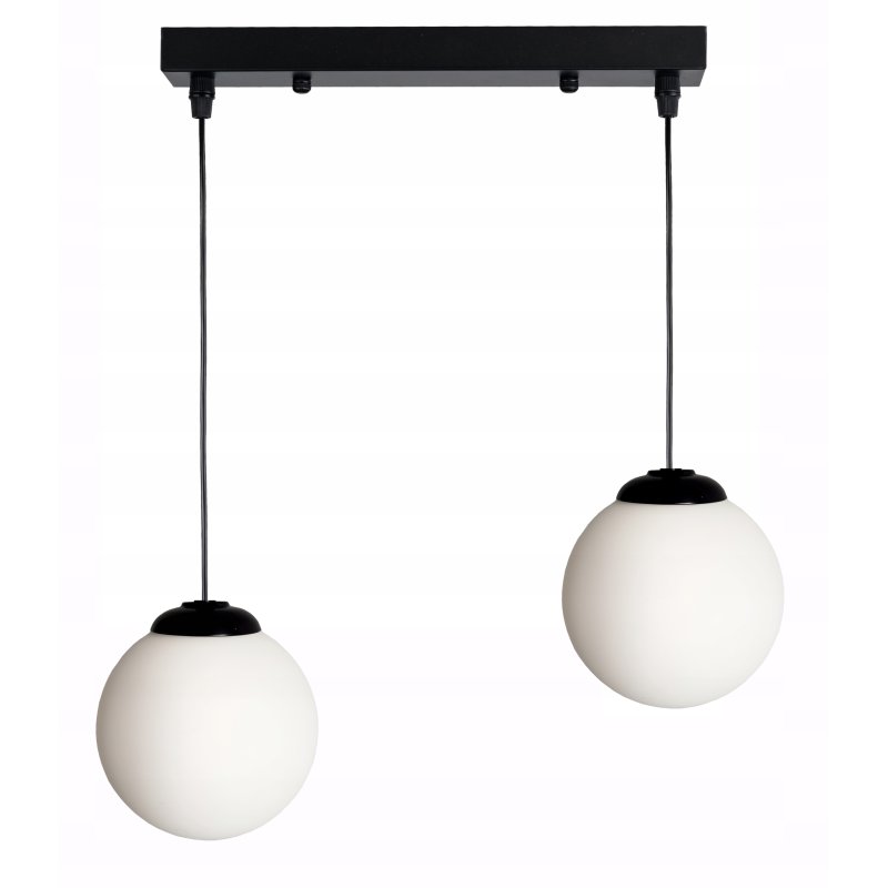 LAMPA WISZĄCA ZWIS ŻYRANDOL SUFITOWY LOFT SZKLANY KLOSZ KULA NA 2 LED E27