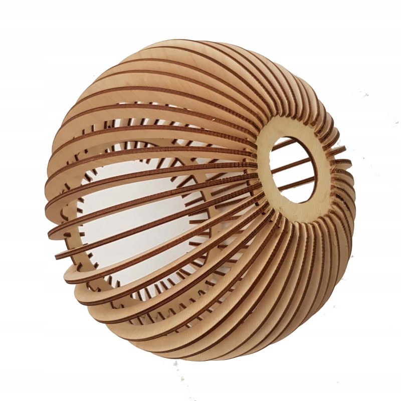 Lampa wisząca żyrandol zwis sufit klosz drewno 3