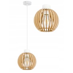 LAMPA WISZĄCA ZWIS żyrandol sufitowa LOFT Drewno 1