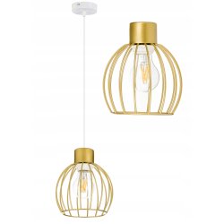 LAMPA sufitowa WISZĄCA ZWIS żyrandol drut złoty 1