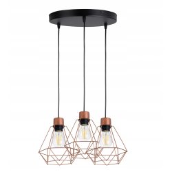 Lampa wisząca zwis żyrandol sufiowa loft diament 3