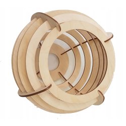 Lampa plafon żyrandol ruchomy sufit 3 Drewno sfera