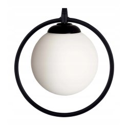 LAMPA WISZĄCA ZWIS ŻYRANDOL SUFITOWY LOFT KOŁO SZKLANY KLOSZ KULA LED E27