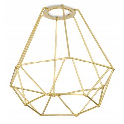 Lampa sufitowa żyrandol wisząca LOFT kręcona drut diament na 3x E27 złota