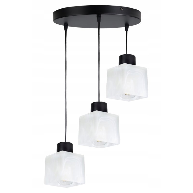 LAMPA sufitowa wisząca ZWIS E27 ŻYRANDOL Szklany 3