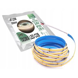 Taśma LED COB 24V 12W 320 diod na metr Neon biały Neutralny 1m z rolki 50m