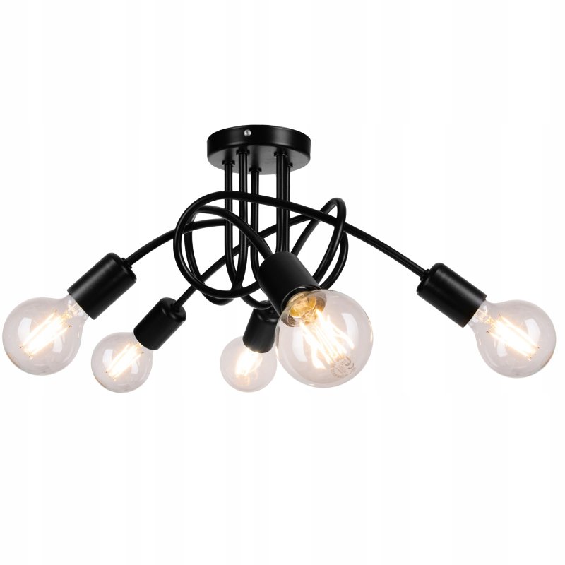 SUFITOWA LAMPA WISZĄCA PLAFON LOFT EDISON 5 x E27