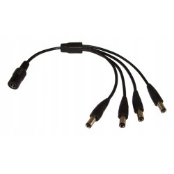 Rozgałęźnik zasilania DC 1gn./4wt. 2,1/5,5 25cm