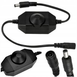 ŚCIEMNIACZ mini DC z potencjometrem 12V 24V 4A 48W do taśm LED mono CZARNY