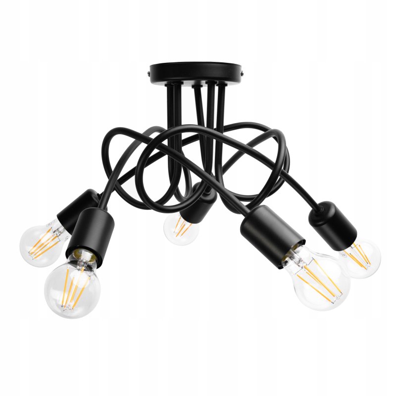 SUFITOWA LAMPA WISZĄCA PLAFON LOFT EDISON 5 x E27