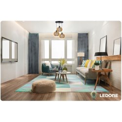 LAMPA WISZĄCA SUFITOWA DREWNIANA ŻYRANDOL POTRÓJNA REGULOWANA 3 KLOSZE