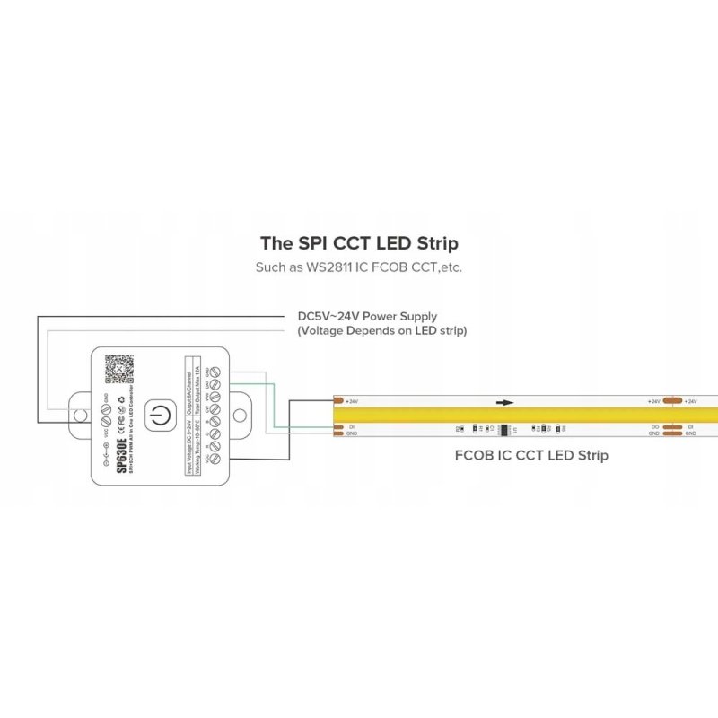 Kontroler Magic do taśm led MONO cyfrowy płynący sterownik WS2811 5-24V SPI