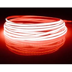 Taśma LED COB WĄSKA 5mm 12V 384diod/m neon linia ŚWIATŁA kolor CZERWONY 5m
