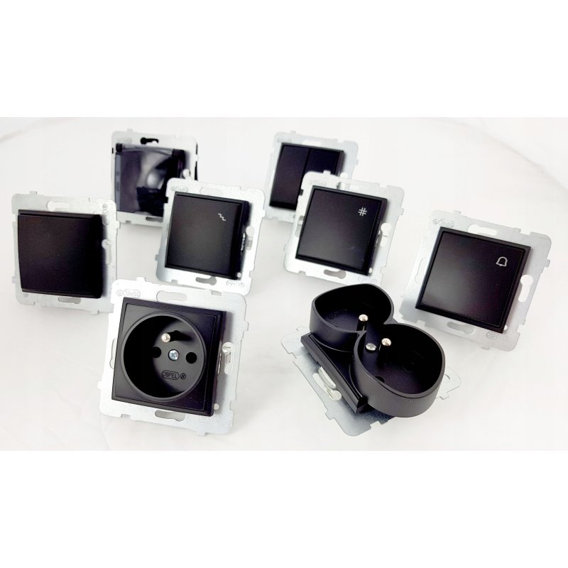 WŁĄCZNIK pojedynczy ŁĄCZN z RAMKĄ OSPEL ARIA 1kpl.