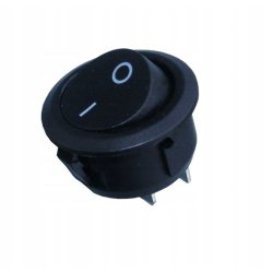 WŁĄCZNIK MEBLOWY MINI KOŁYSKOWY 250V 50Hz 2A CZARNY