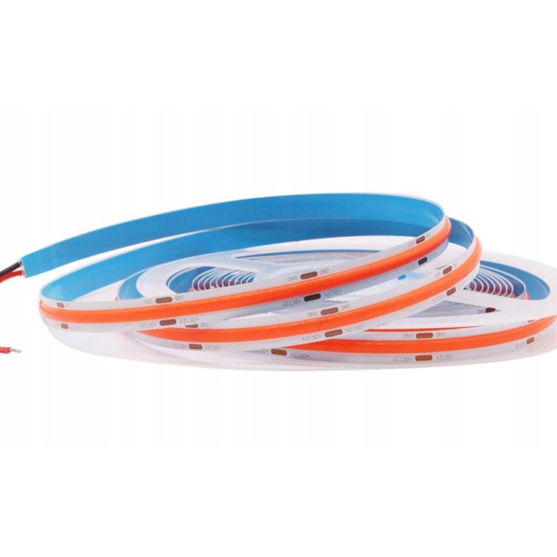 TAŚMA LED COB CZERWONA 12V 320diod/mb 12w/m neon KOLOR czerwony 1m LINIA
