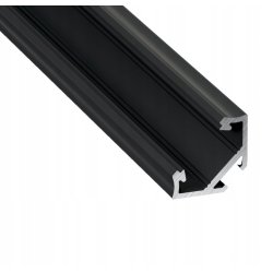 PROFIL ALUMINIOWY NAROŻNY typ C CZARNY do taśm LED 3m