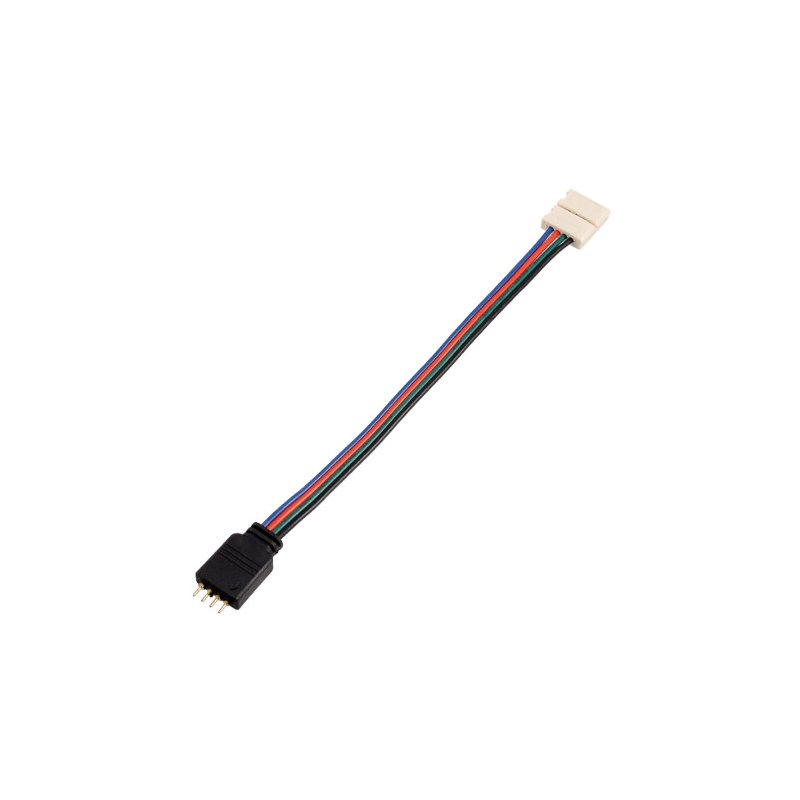 Złączka do taśmy LED RGB 10mm z kablem 4-PIN męska