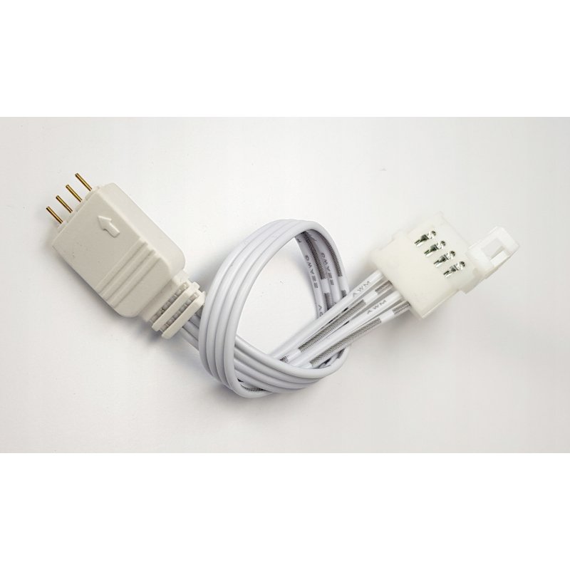 Złączka do taśmy LED RGB 10mm z kablem 4-PIN męska