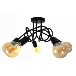 SUFITOWA LAMPA WISZĄCA PLAFON LOFT EDISON 5 x E27