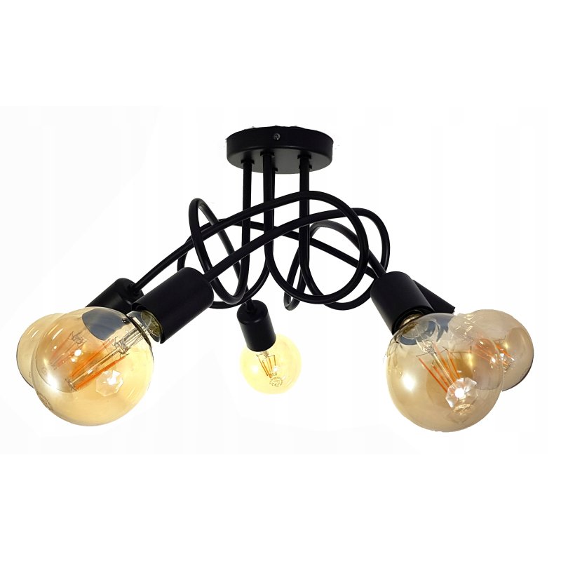 SUFITOWA LAMPA WISZĄCA PLAFON LOFT EDISON 5 x E27