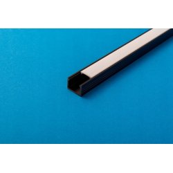 PROFIL PCV CZARNY NAWIERZCHNIOWY do LED 1m + KLOSZ