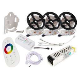 ZESTAW TAŚMA LED 15m RGB + BIAŁY 5050 PILOT zasi