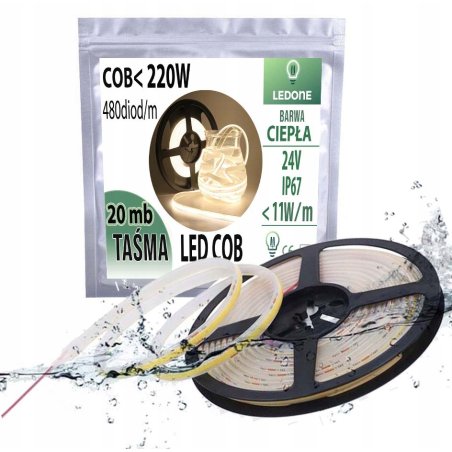 TAŚMA LED COB 24V 11w/m...