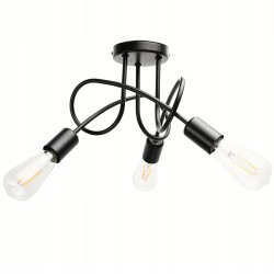 LAMPA SUFITOWA WISZĄCA DO SUFITU POKOJU PLAFON LOFT MODERN EDISON ŻYRANDOL