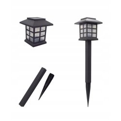 Lampka ogrodowa SOLARNA Latarenka mała lampa RETRO wbijana barwa ZIMNA