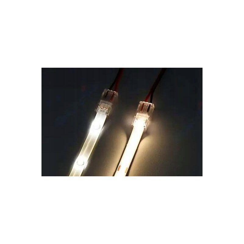 Złączka do taśm LED COB IP20 8mm łącznik z kablem