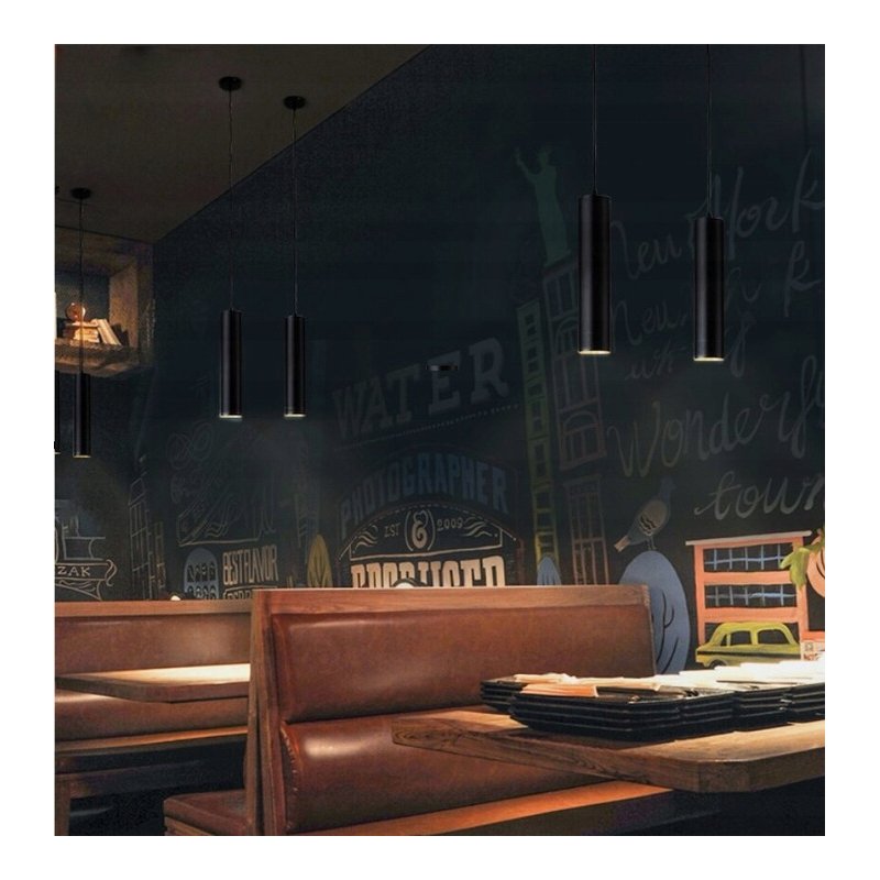 LAMPA WISZĄCA ZWIS żyrandol sufiowa TUBA 29cm GU10