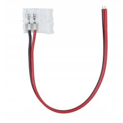 Złączka jednostronna do taśmy LED 10mm - 5050 z kablem na klips