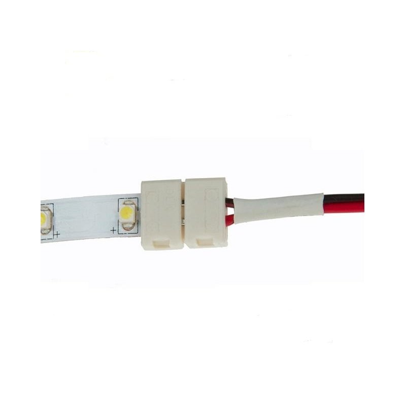 Złączka jednostronna do taśmy LED 10mm - 5050 z kablem na klips
