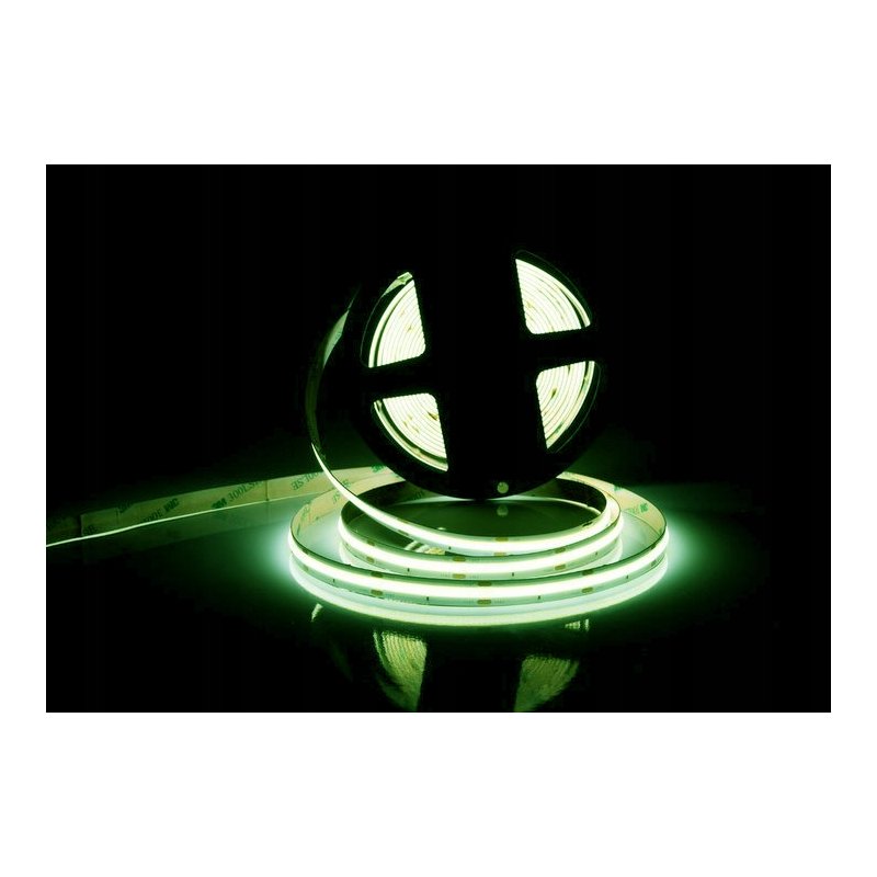TAŚMA LED COB 12V 480diod/mb PRO 10w/m neon KOLOR ZIELONA green 1m LINIA