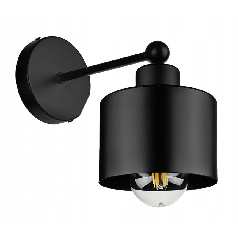 LAMPA KINKIET E27 ścienny stały loft metal KUBEK