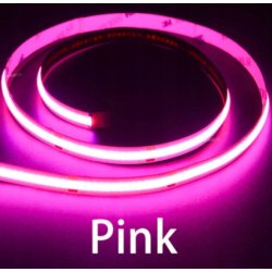 TAŚMA LED COB 12V 480diod/mb PRO 10w/m neon KOLOR RÓŻOWA 1m LINIA