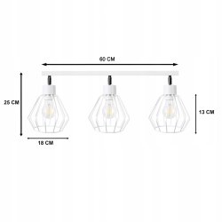 LAMPA plafon SUFITOWA ŻYRANDOL ruchomy loft DRUT