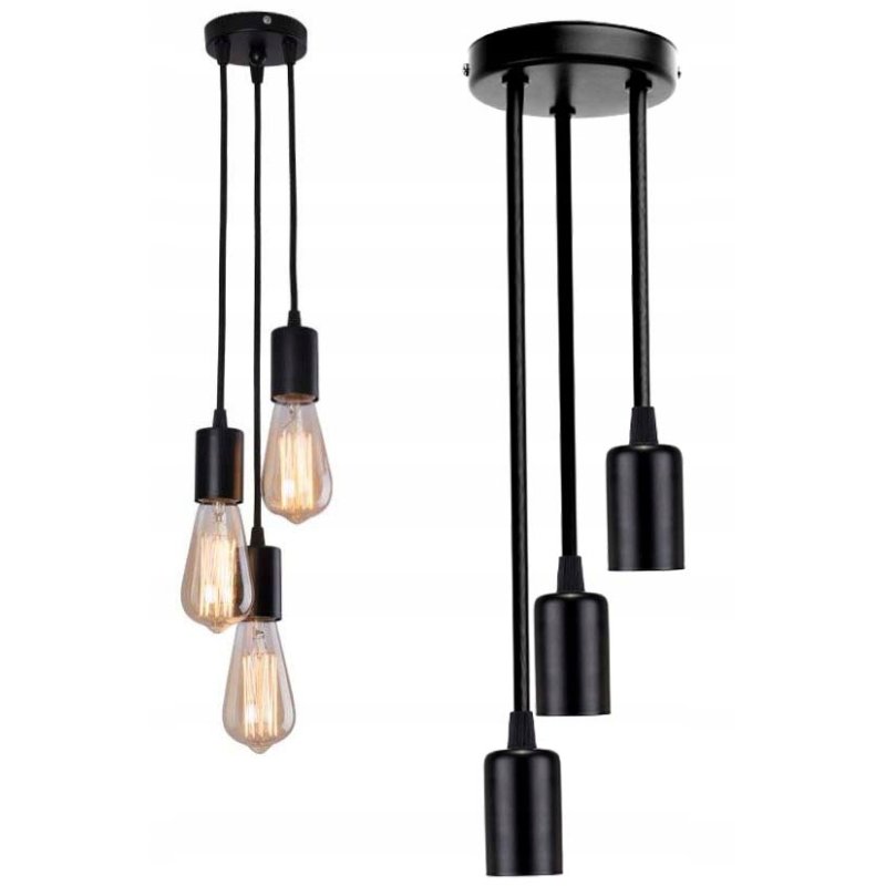 LAMPA sufitowa wisząca ZWIS Edison Loft 3x E27