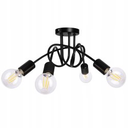 SUFITOWA LAMPA WISZĄCA PLAFON LOFT EDISON 4 x E27
