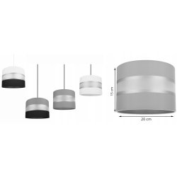 LAMPA KINKIET ścienny STAŁY E27 Abażur paski 20cm
