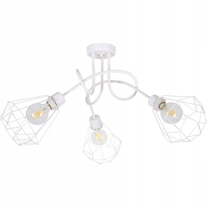 Lampa SUFITOWA żyrandol WISZĄCA LOFT drut BRYLANT