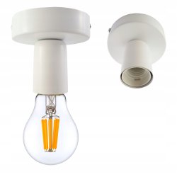LAMPA sufitowa plafon biały Loft na E27 Edison