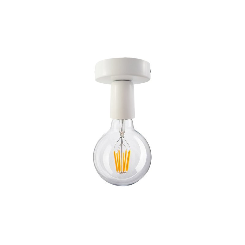 LAMPA sufitowa plafon biały Loft na E27 Edison