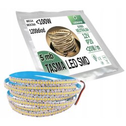 MEGA MOCNA 12V Taśma 1200 LED PREMIUM 2835 IP20 5m
