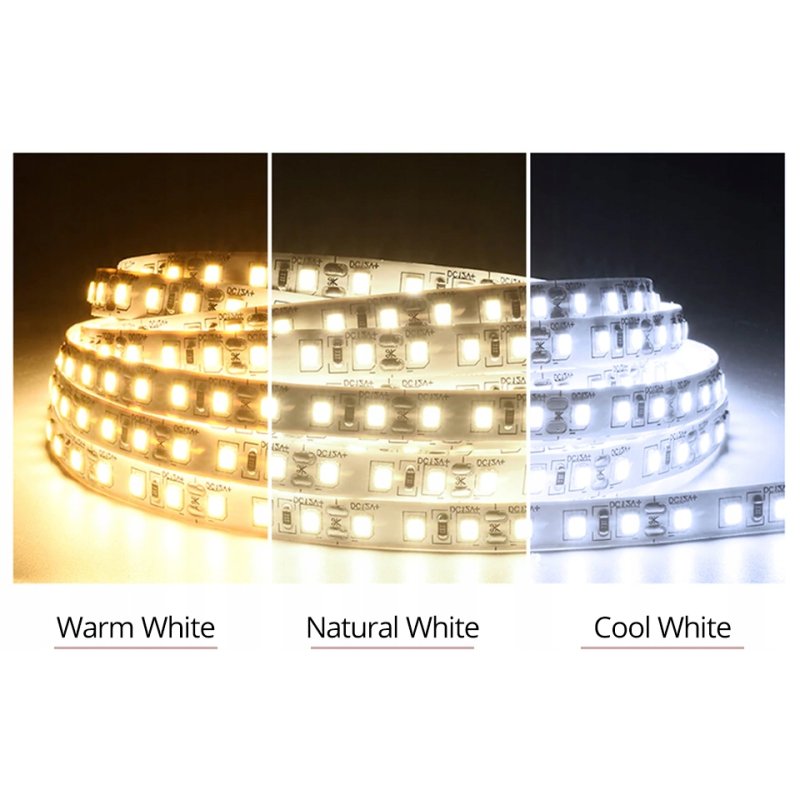 MEGA mocna 1200diod Taśma 240 diod/m LED 12V smd2835 IP20 barwa neutral 5mb