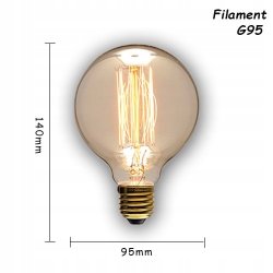 Żarówka E27 LED FILAMENT 8W CIEPŁA VINTAGE G95