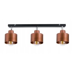 Lampa plafon ruch sufit żyrandol loft metal miedź