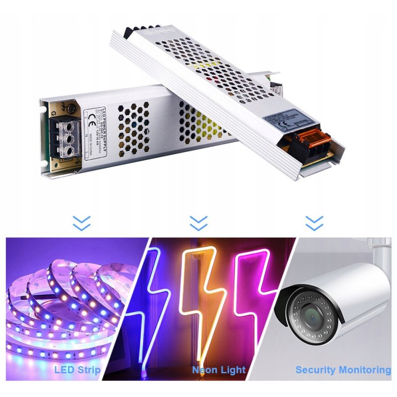 Zasilacz płaski 12V 5A 60W IP20 super slim do led